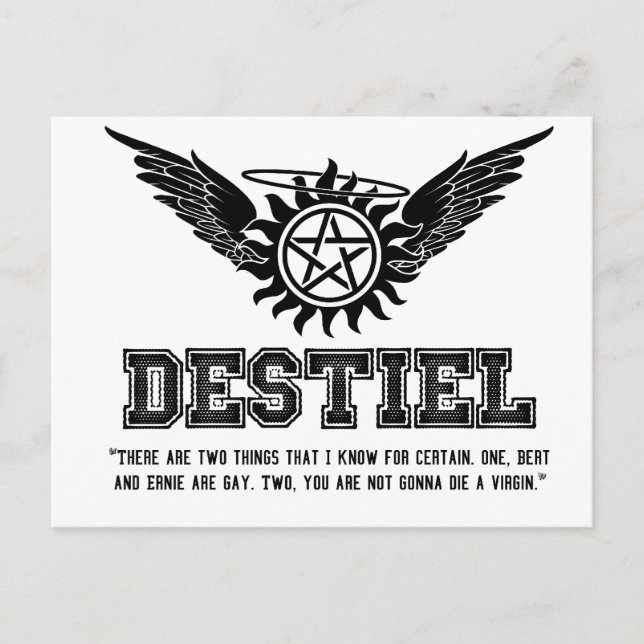 Destiel Quote Series - #10 Vykort (Framsida)