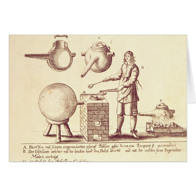 Destillera utrustning hälsningskort (Framsidan Horizontal)