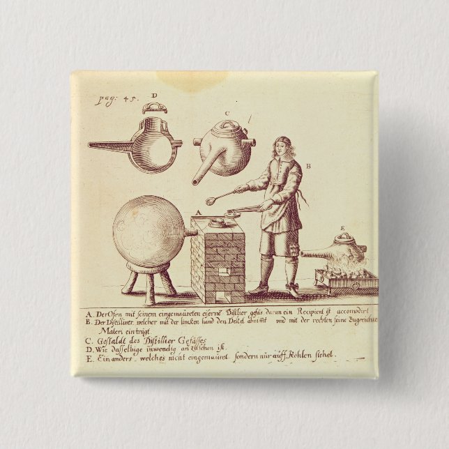 Destillera utrustning knapp (Framsida)