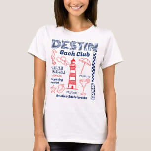 Destin Bach Club Beach Systerbröllop Doodle T Shirt