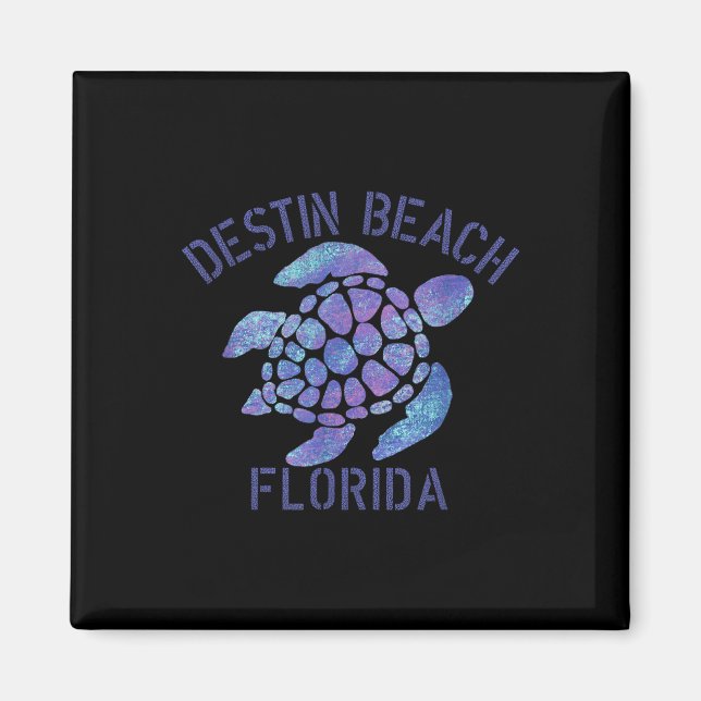 Destin Beach, Fl Beach Design _ Tribal Turtle Gift Magnet (Framsidan)