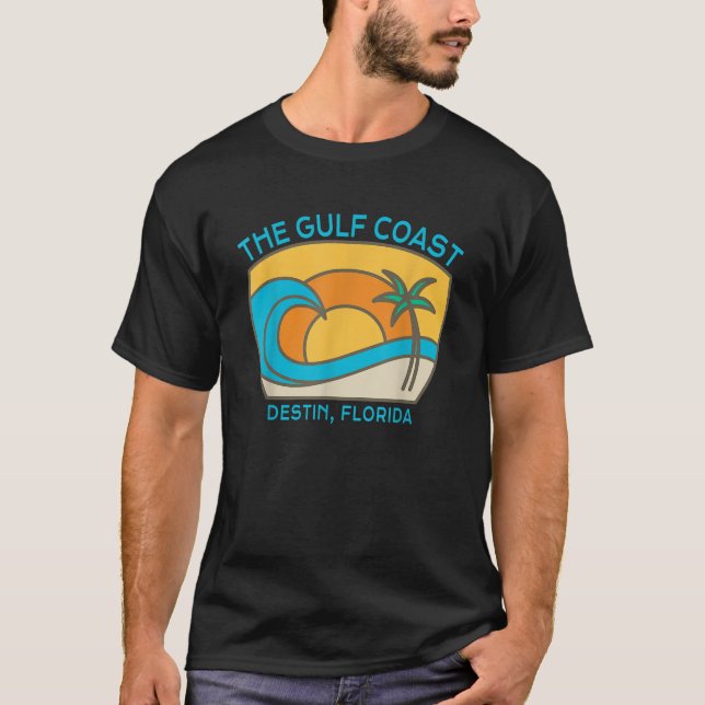 Destin Beach Florida i Emerald Kusten Wave Pal T Shirt (Framsida)