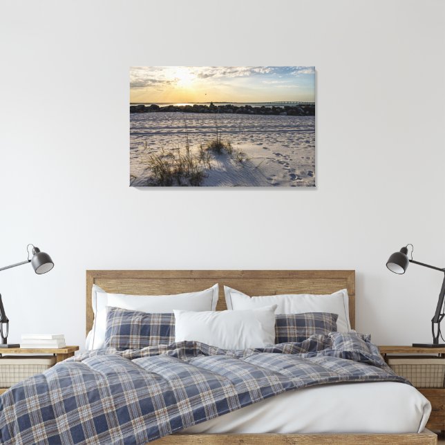 Destin Beach Florida Jetty Sunset Canvas (Insitu (sovrum))