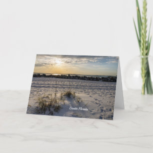 Destin Beach Florida Jetty Sunset Greeting Card Kort