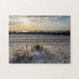 Destin Beach Florida Jetty Sunset Jigszle Puzzle Pussel
