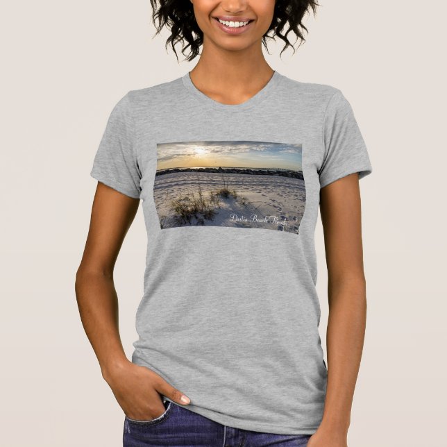 Destin Beach Florida Jetty Sunset Women's Tshirt T Shirt (Framsida)