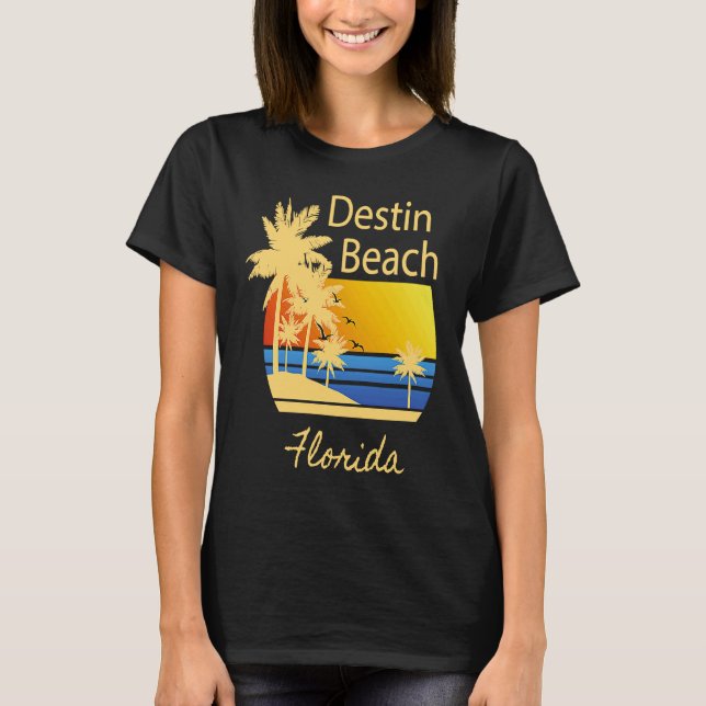 Destin Beach Florida Souvenir  Graphic T Shirt (Framsida)