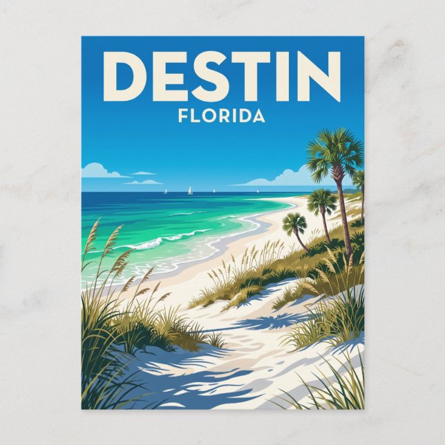 Destin Beach Florida Vykort (Framsida)