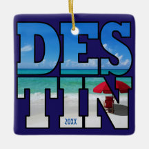 Destin FL Beach Umbrella Typography Använda Own Ph