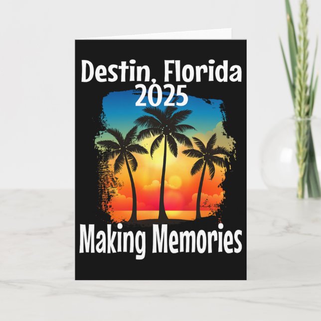 Destin Florida 2025 Minnesvärd semester Strand Sem Kort (Framsida)