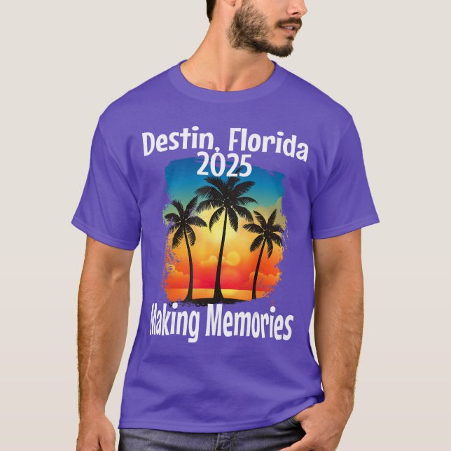 Destin Florida 2025 Skapar Memories Beach Vacation T Shirt (Framsida)