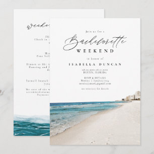 DESTIN Florida Bachelorette Itinerary Schedule Inbjudningar