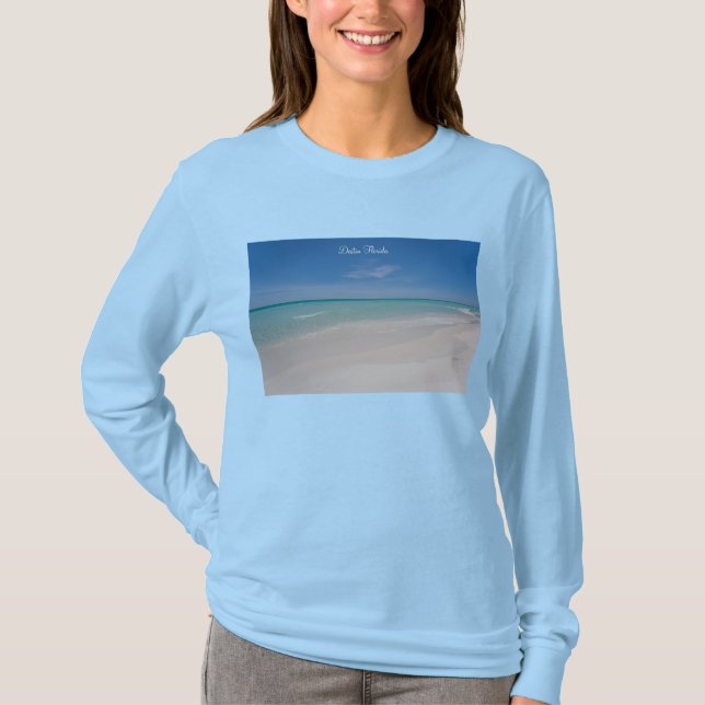 Destin Florida Beach Långärmad T-shirt (Framsida)