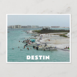 Destin Florida Beach med Boats Vykort