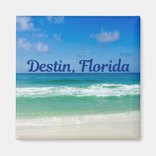 Destin Florida Beach Photograph Souvenir Magnet (Framsidan)