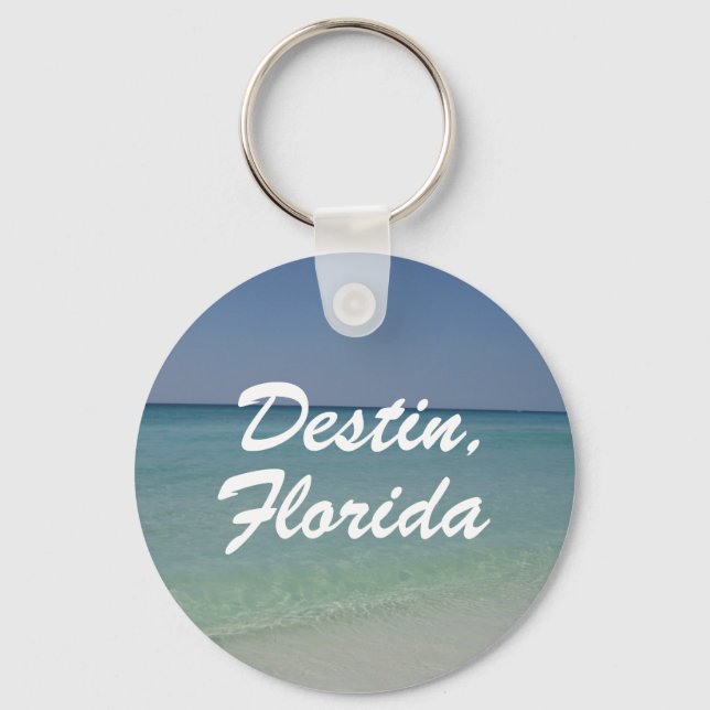 Destin Florida Beach Photography BeSnyval Coastal Nyckelring (Framsida)