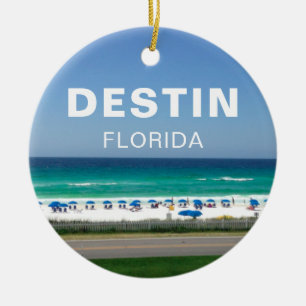 Destin Florida Beach Photography Seaside Julgransprydnad Keramik