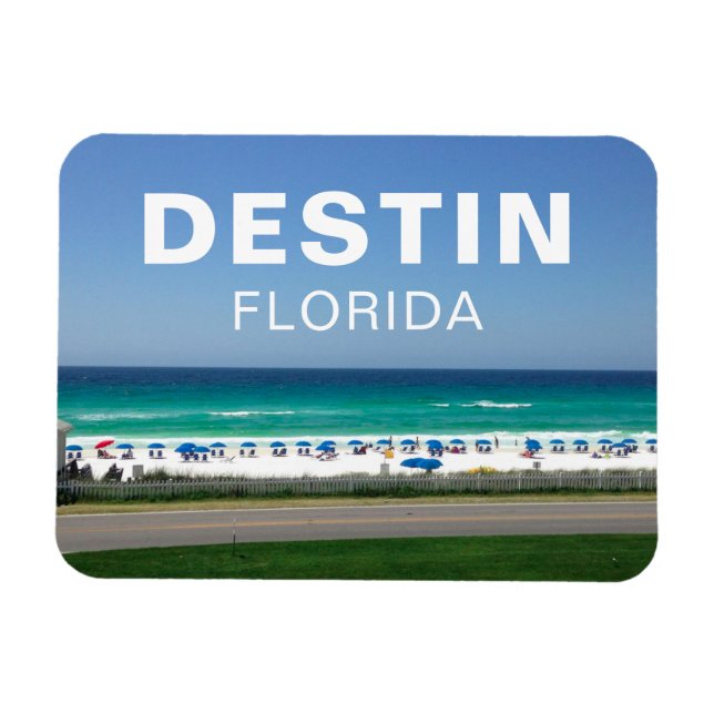 Destin Florida Beach Photography Seaside Vacation Magnet (Horisontell)