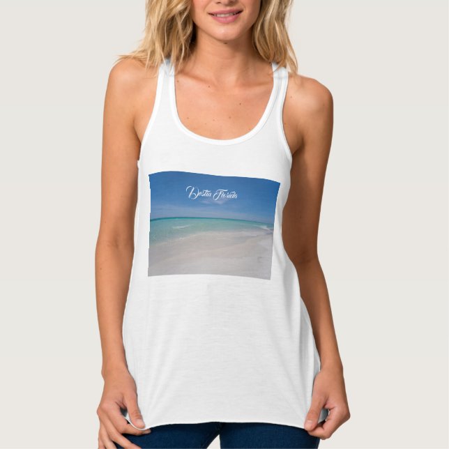 Destin Florida Beach Tanktop Linne Med Racerback (Framsida)