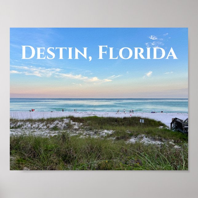 Destin Florida Benice Sunset Beach Photography Poster (Framsidan)
