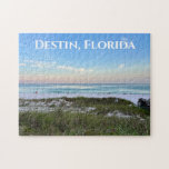Destin Florida Benice Sunset Beach Photography Pussel<br><div class="desc">Det här pikonresska strandfotografiet från Destin Florida har den vackra rosa och orange solnedgången som försiktigt berör havet vinkarare över sand och havsgräs. Fint avtryck från avtagningsväggen från din favoritsemesterort eller hemstad.</div>