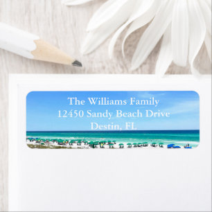 Destin Florida BeSnyval Beach Returadress Etikett