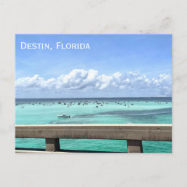Destin Florida Crab Island Bridge Ocean Foto Vykort