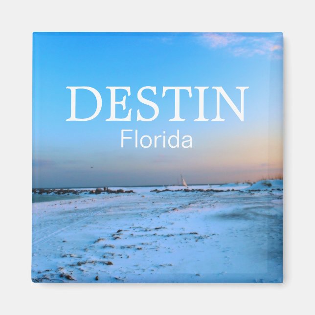 Destin Florida - Dreamy Beach Scene Magnet (Framsidan)