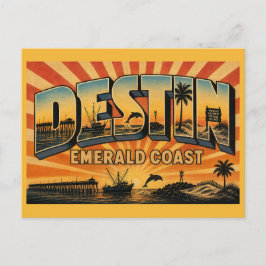 Destin Florida Emerald Coast Fiskeplattform Vykort
