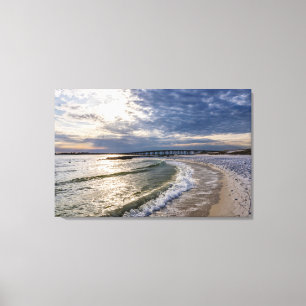 Destin Florida Evening Vågar Canvas