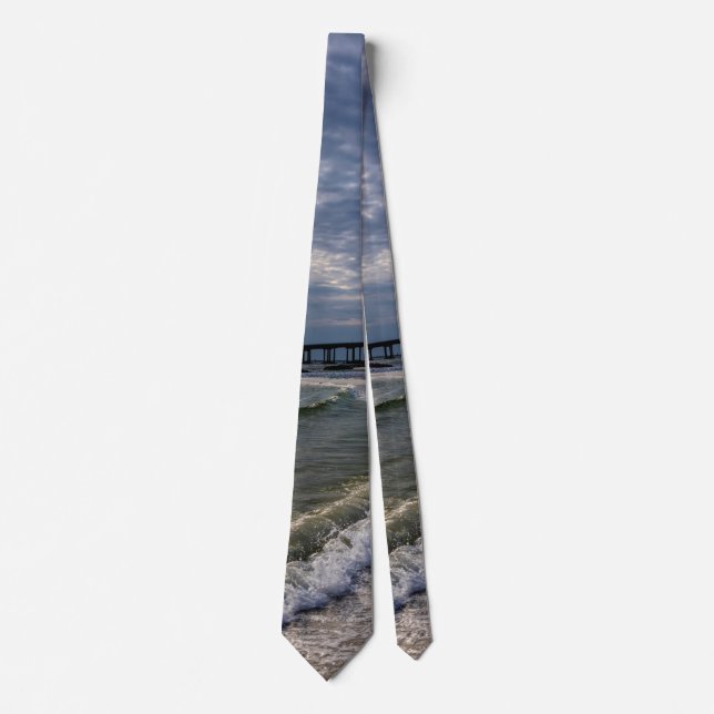 Destin Florida Evening Vågar Neck Tie Slips (Framsida)