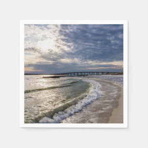 Destin Florida Evening Vågar Pappersservett