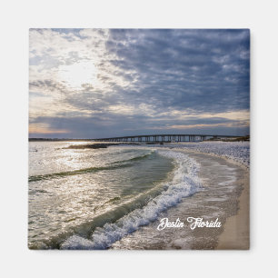 Destin Florida Evening Vågar Square Magnet