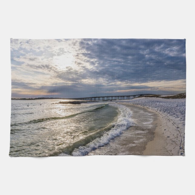 Destin Florida Evening Vinkar Kitchen Towel Kökshandduk (Horisontell)