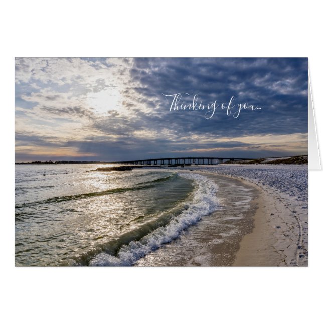 Destin Florida Evening Vinkar tankning av ditt kor OBS Kort (Framsidan Horizontal)