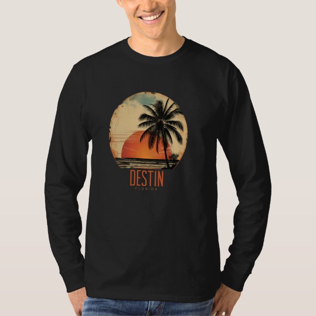 Destin Florida FL Beach Family Vacation Tropical S T Shirt (Framsida)