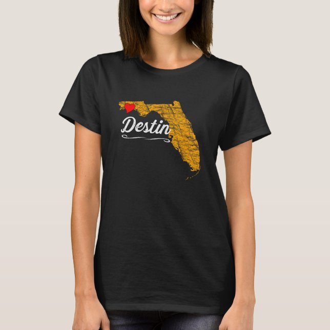DESTIN FLORIDA - FL Merch Souvenir - Graph T Shirt (Framsida)