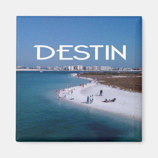 Destin Florida-foto av strand och skylin Magnet