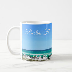 Destin Florida Kusten Beach Umbrellas Söt Anpassni Kaffemugg