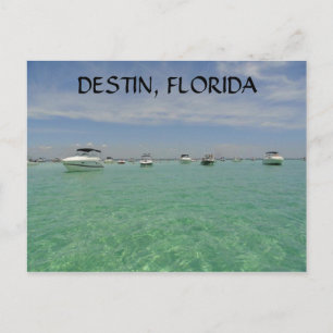 DESTIN FLORIDA NAUTICAL POSTCARD ON CRAB ISLAND VYKORT