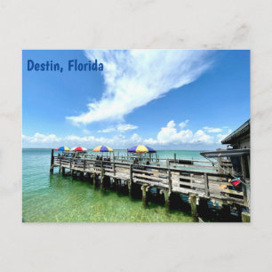 Destin Florida Ocean Strandpromenad Fotografi Vykort