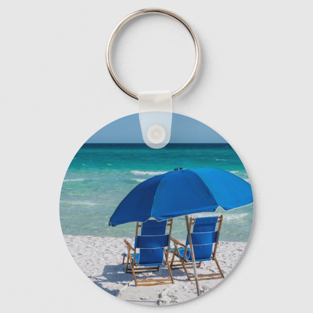 Destin Florida-ordförande och Parbrella-Nyckelring Nyckelring (Framsida)