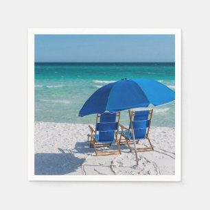 Destin Florida-ordförande och Parbrella-Pappersser Pappersservett