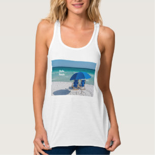 Destin Florida-ordförande och Parbrella-Tanktopet Linne Med Racerback