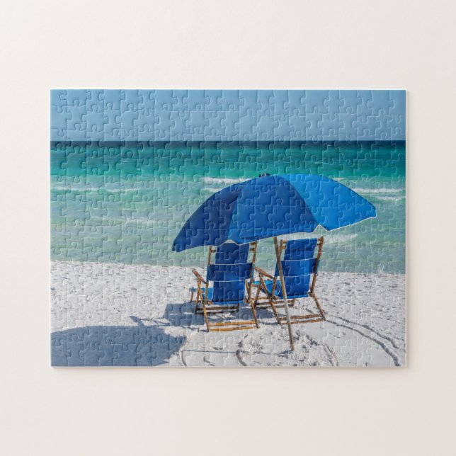 Destin Florida-ordförande och Umbrella Jigszle Puz Pussel (Horisontell)