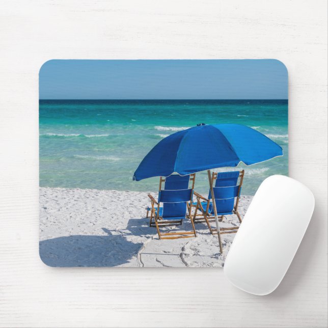 Destin Florida-ordförande och Umbrella Mousepad Musmatta (Med mus)