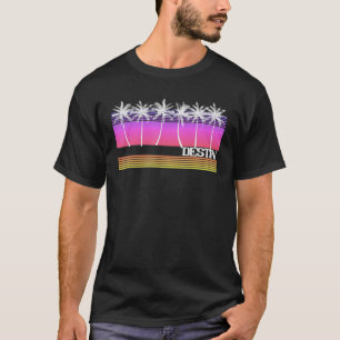 Destin Florida Retro Stil Vintage Beach Sunset 70 T Shirt