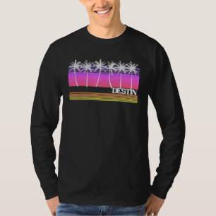Destin Florida Retro Stil Vintage Beach Sunset 70 T Shirt