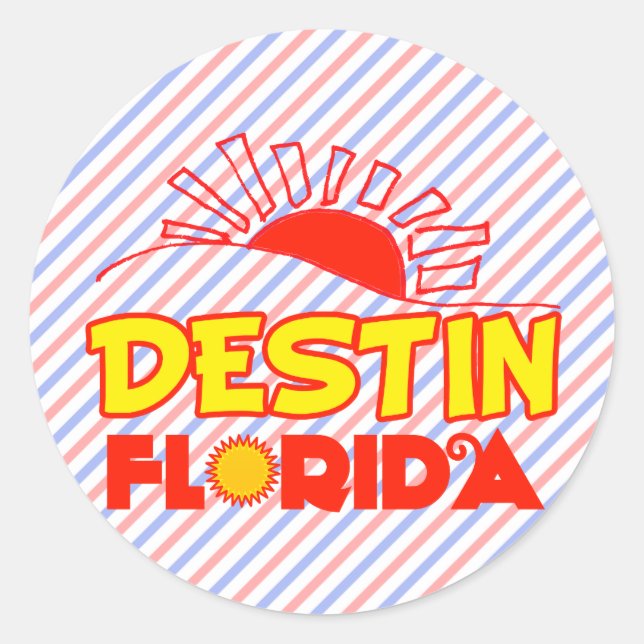 Destin, Florida Runt Klistermärke (Framsida)