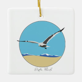 Destin, Florida Sea Gull över Beach Julgransprydnad Keramik